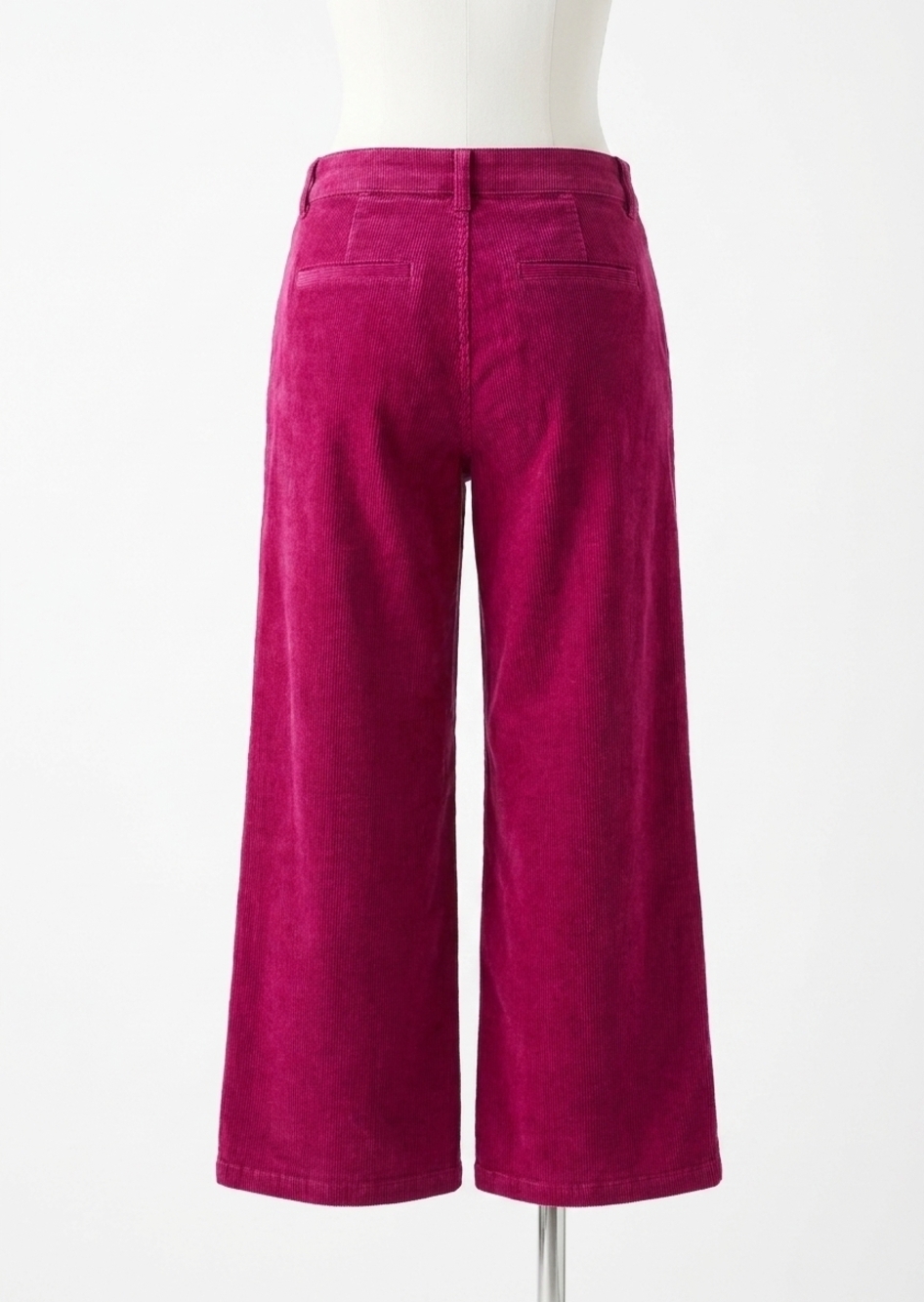 NEW AG JEANS stella palazzo corduroy jeans in dark magenta